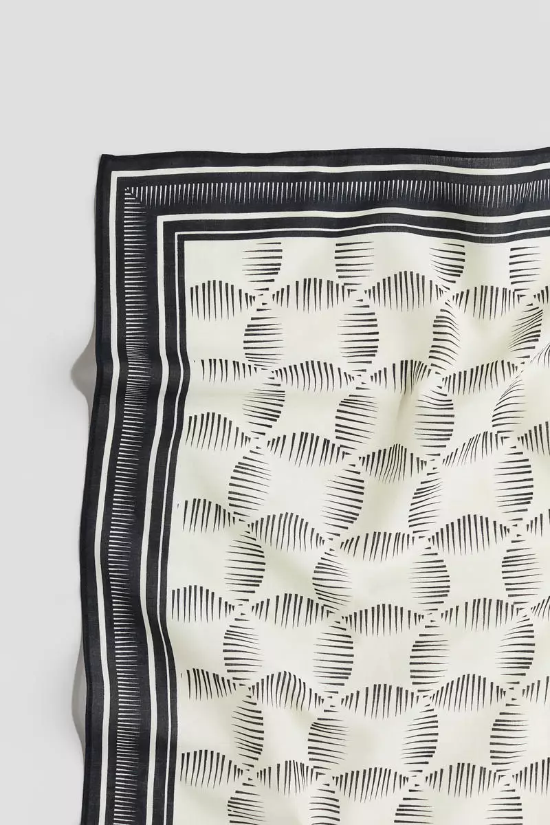 Printed cotton scarf