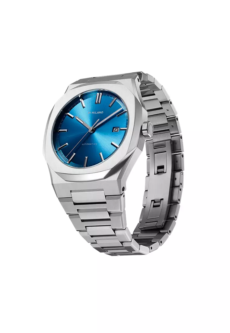 Blue Automatic Bracelet Watch, 41.5 mm
