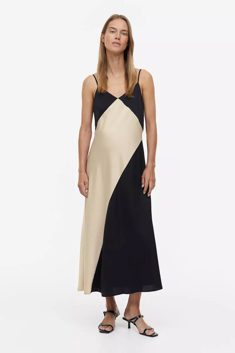 H&m satin slip clearance dress