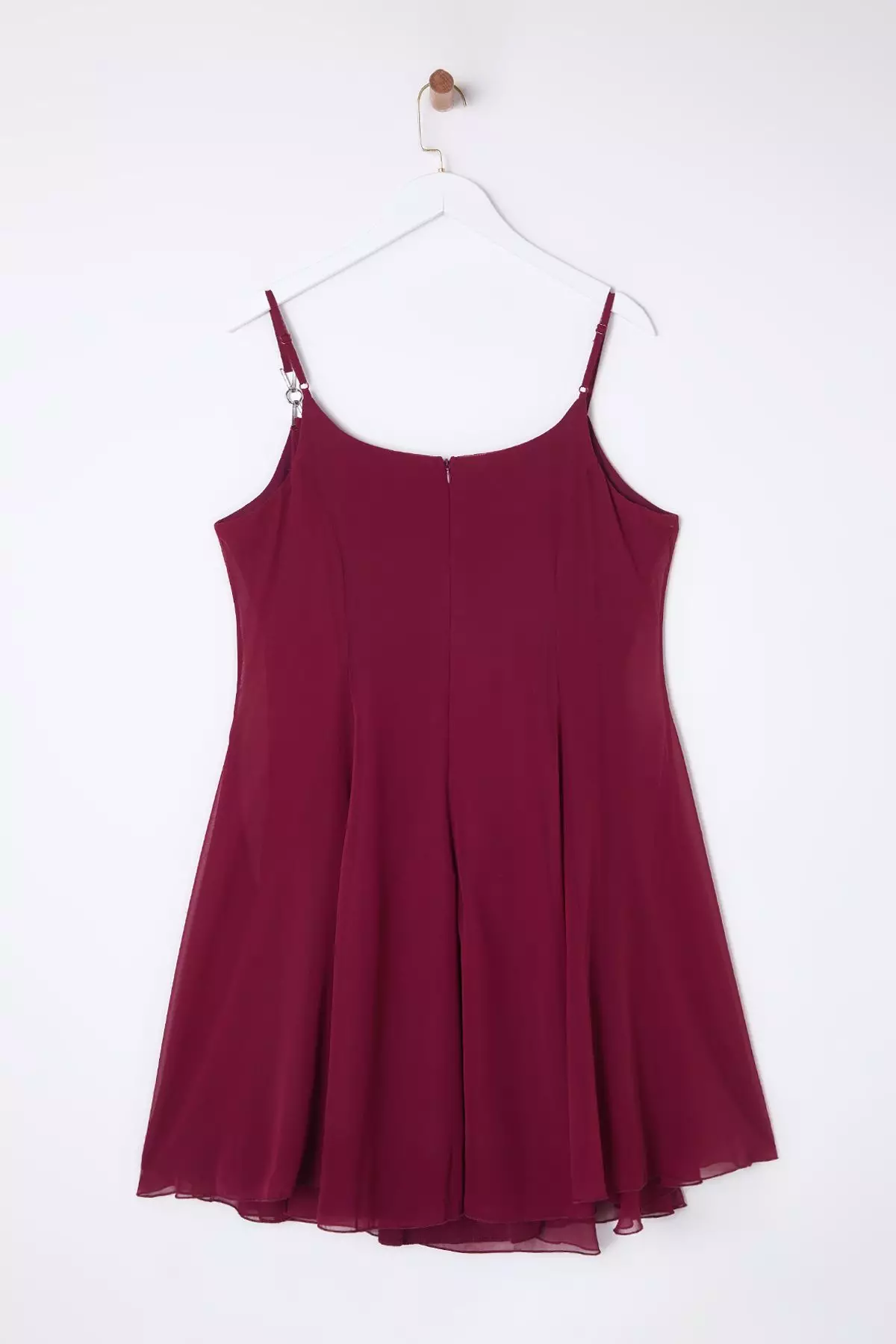 Chiffon Accessory Strap Mini Woven Plus Size Dress