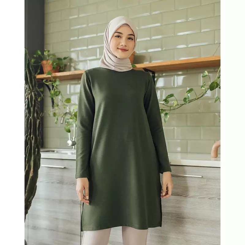 Geulis.id BASIC TUNIC BASIC COLOR (6 warna) Tunic - ARMY