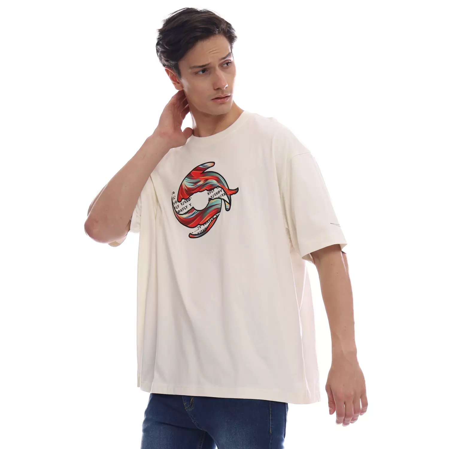 Voxfly Kaos Lengan Pendek Pria Nocturnal Oversize Men Tee Planet Surf