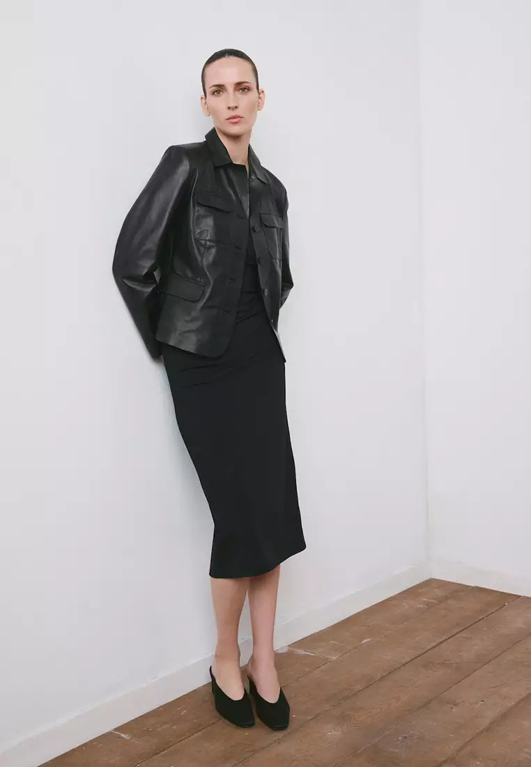 Fitted V-Neck Dress