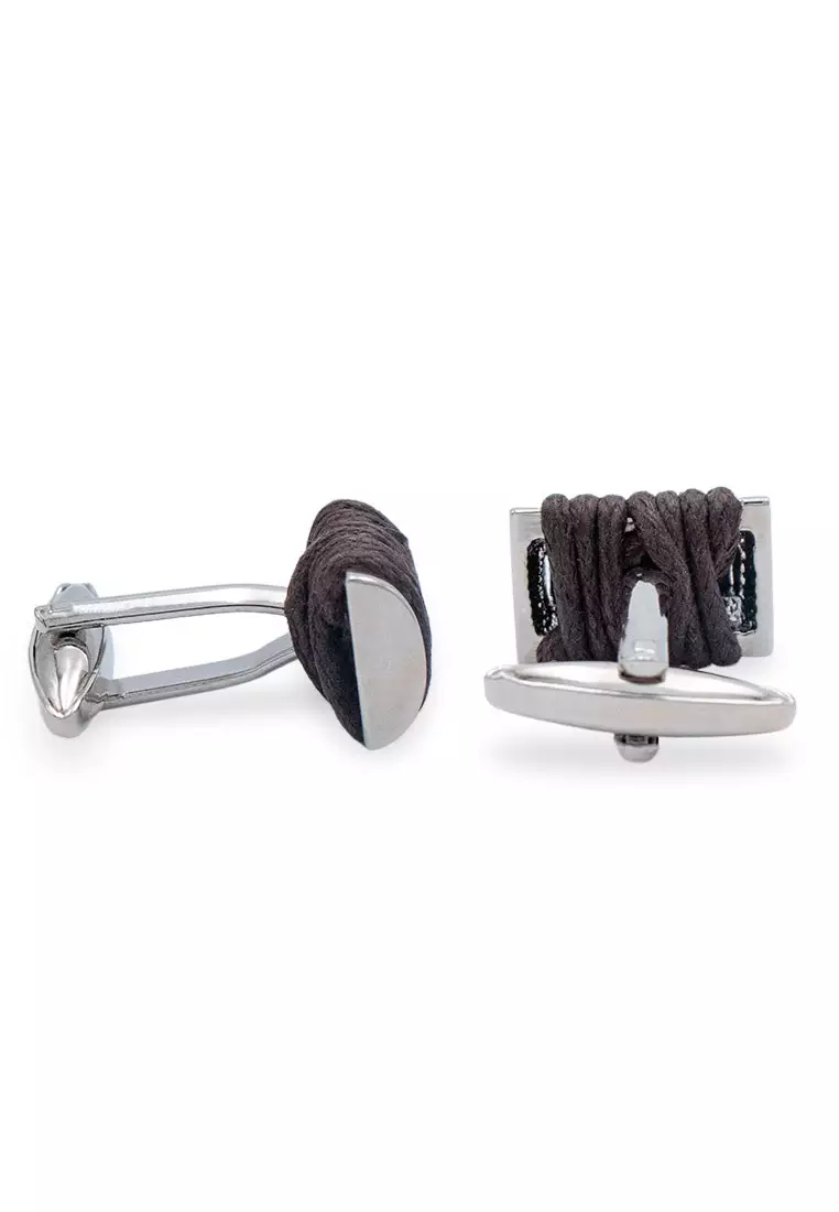 Caribe Brown Ribbed Cufflink