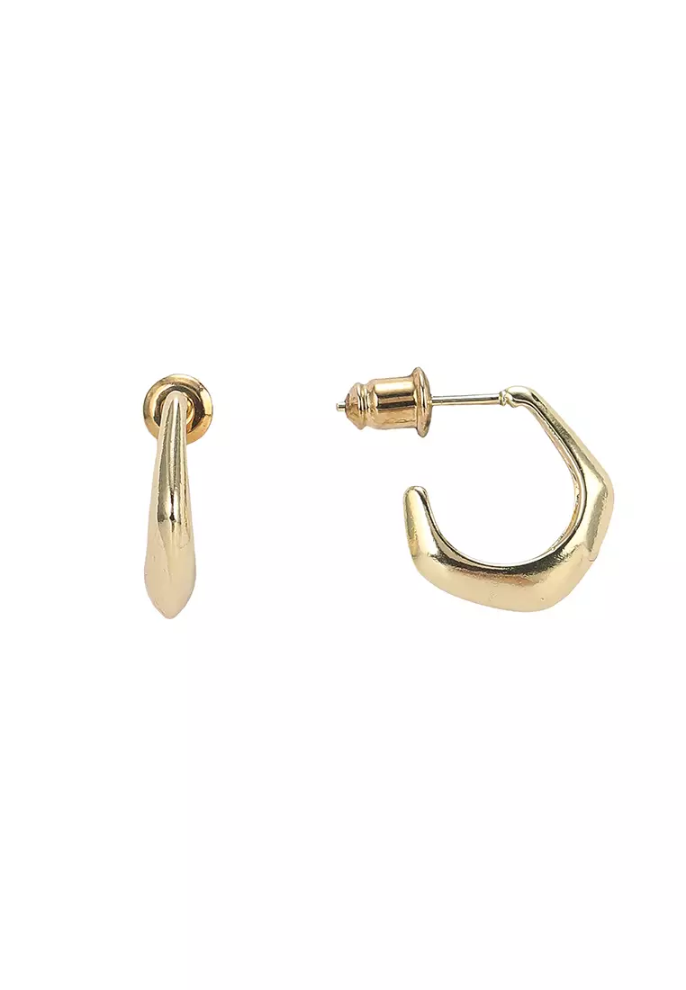 Gold deals curved earrings