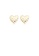 Glamorousky silver 925 Sterling Silver Plated Gold Fashion Simple Checkerboard Heart Stud Earrings 7945EAC61E9987GS_1
