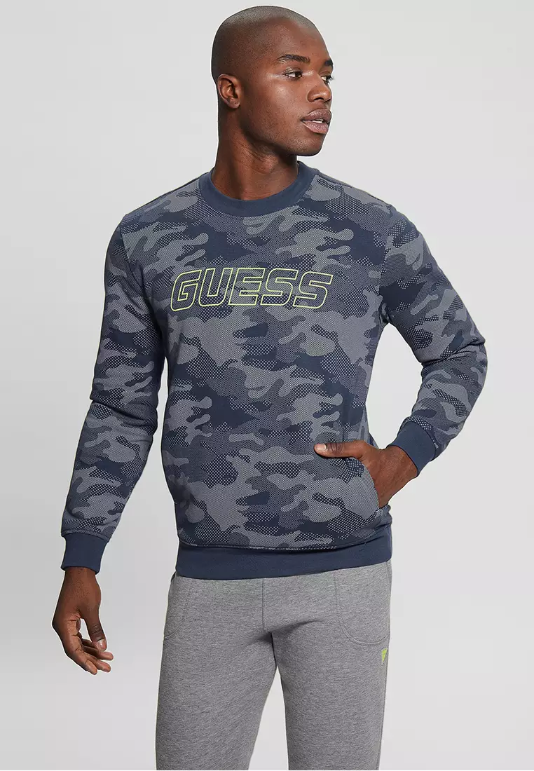Guess camo sweatshirt hot sale