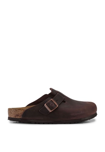 Birkenstock brown Boston Oiled Leather Sandals 64011SH0CE7059GS_1