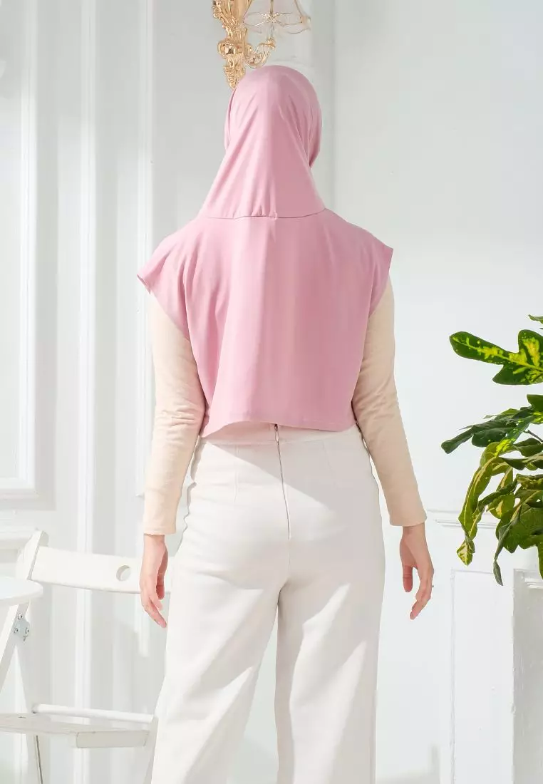 Alesha Hijab Outer Dusty Pink - Hijab Olahraga