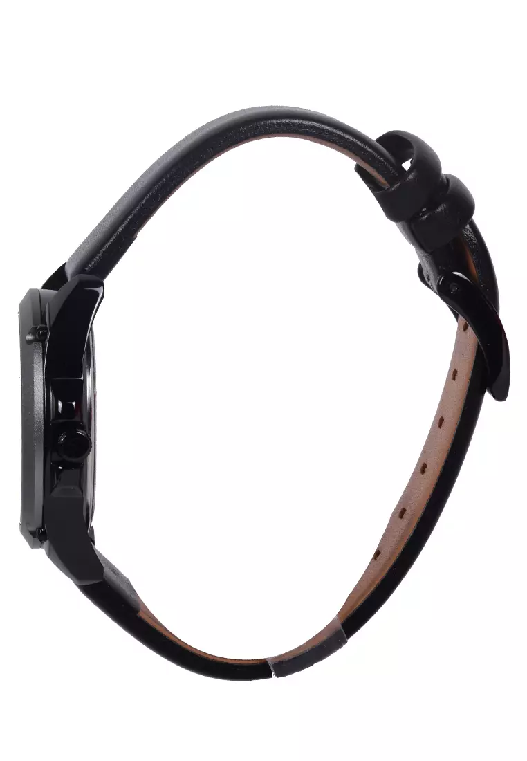 Alexandre Christie - Jam Tangan Analog Wanita - Black - Leather Strap - 8667 LDLIPBA