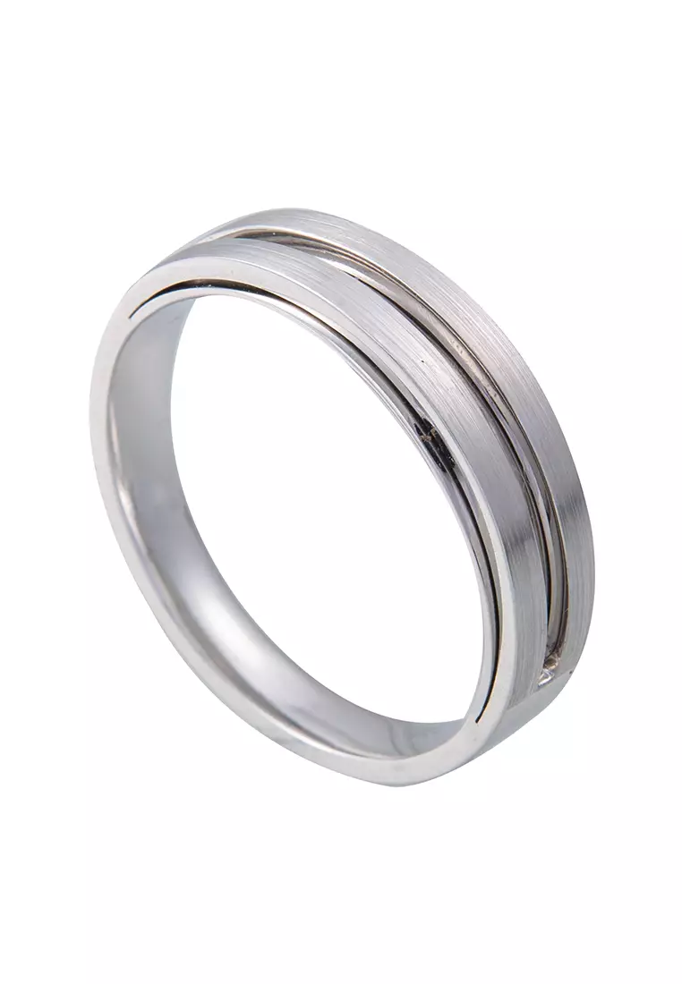 White gold male ring hotsell