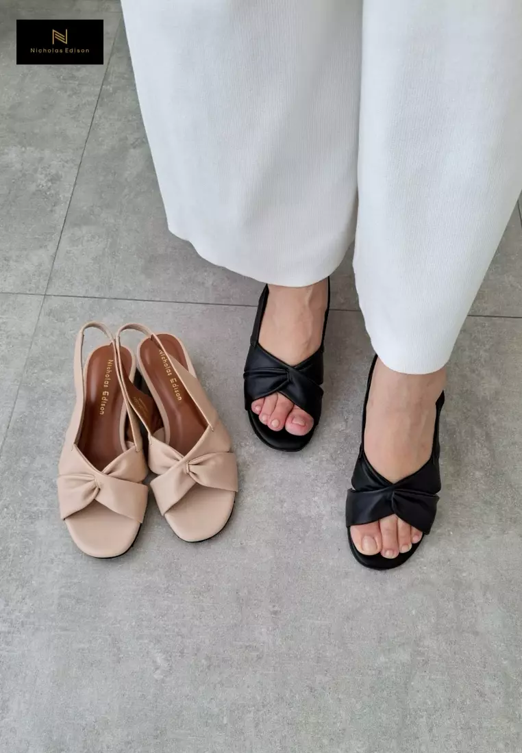 Nicholas Edison Heel Hasna Cream