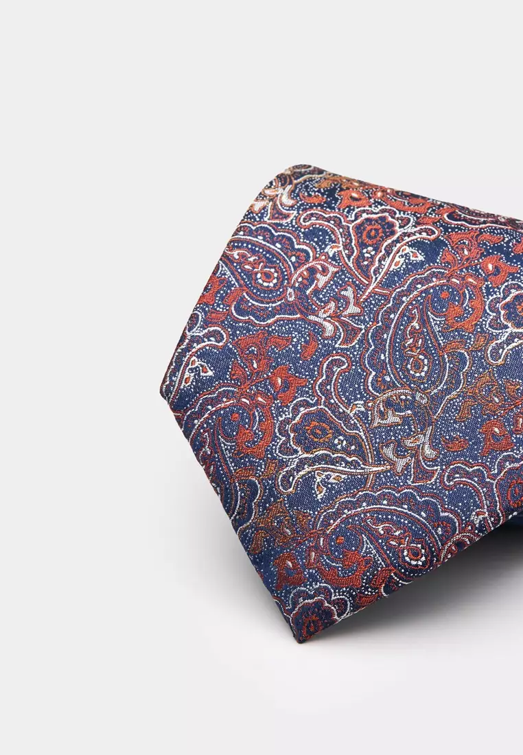 Orange Paisley Tie