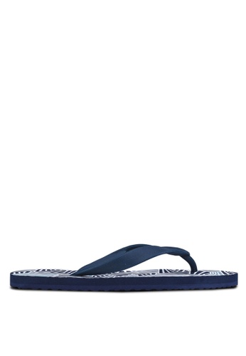 24:01 green and navy Geo All Over Flip Flop 24841SH23AVGPH_1
