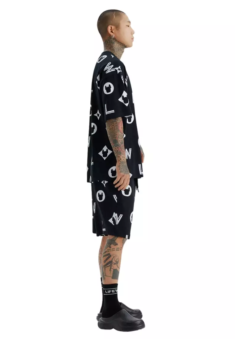 Monogram LW Short Pants -Black