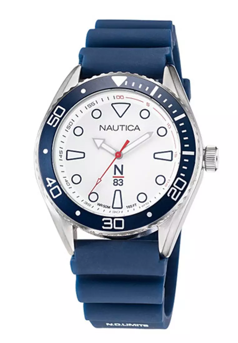 NAUTICA NAPFWF115 SILVER BLUE WHITE DIAL N83