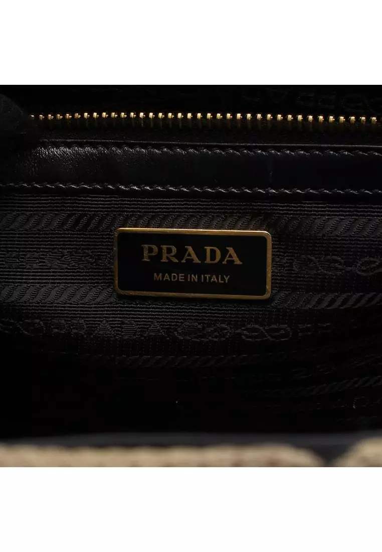 Pre-Loved Prada Small Canvas Symbole Triangolo Satchel