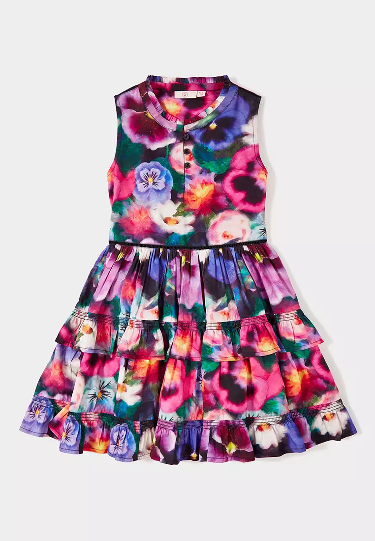 Orchid print dress deals