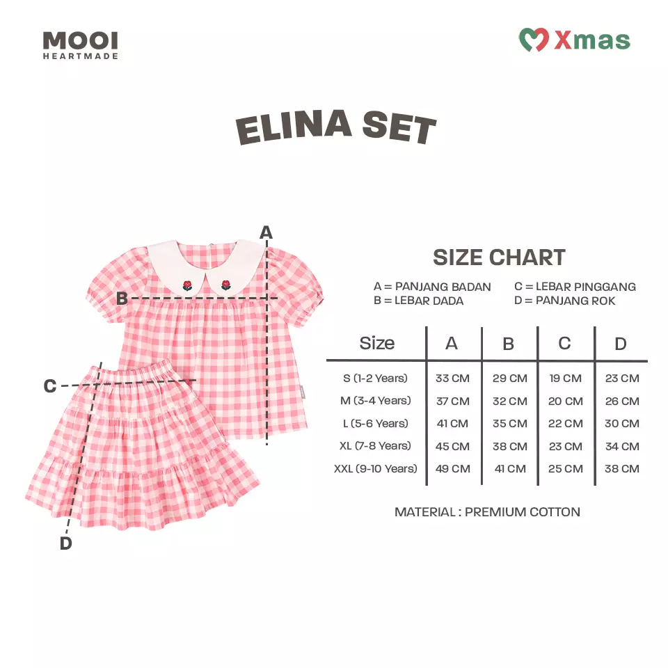 Mooi Setelan Anak Perempuan Elina Set - Deep Navy