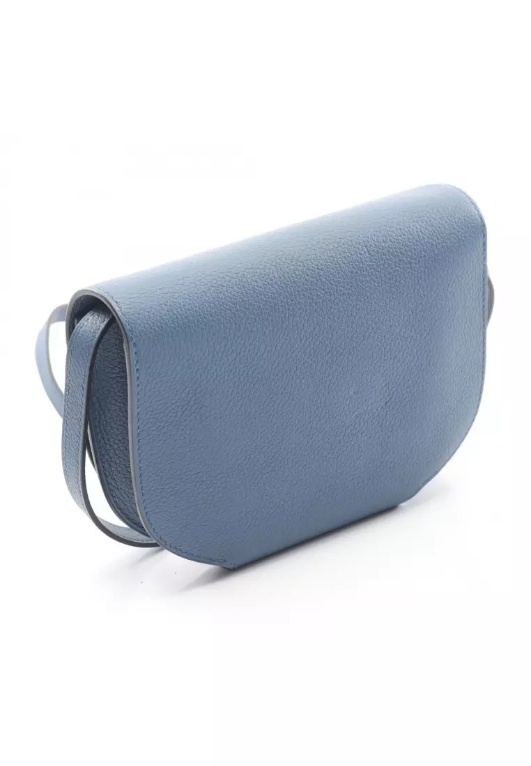 Pre-Loved Hermès mini Convoyeur Blue de Galis Shoulder bag Evercolor blue silver hardware X stamp