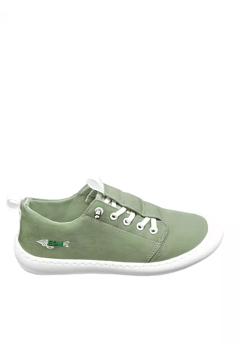 Mens green slip on shoes sale