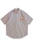 Twenty Eight Shoes orange Loose Contrast Stripe Short Shirt 2251S21 EF9B6AA85E637EGS_1