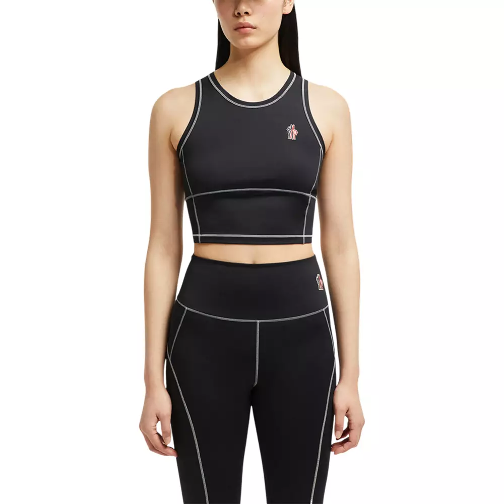 Logo Tank Top Crop Black