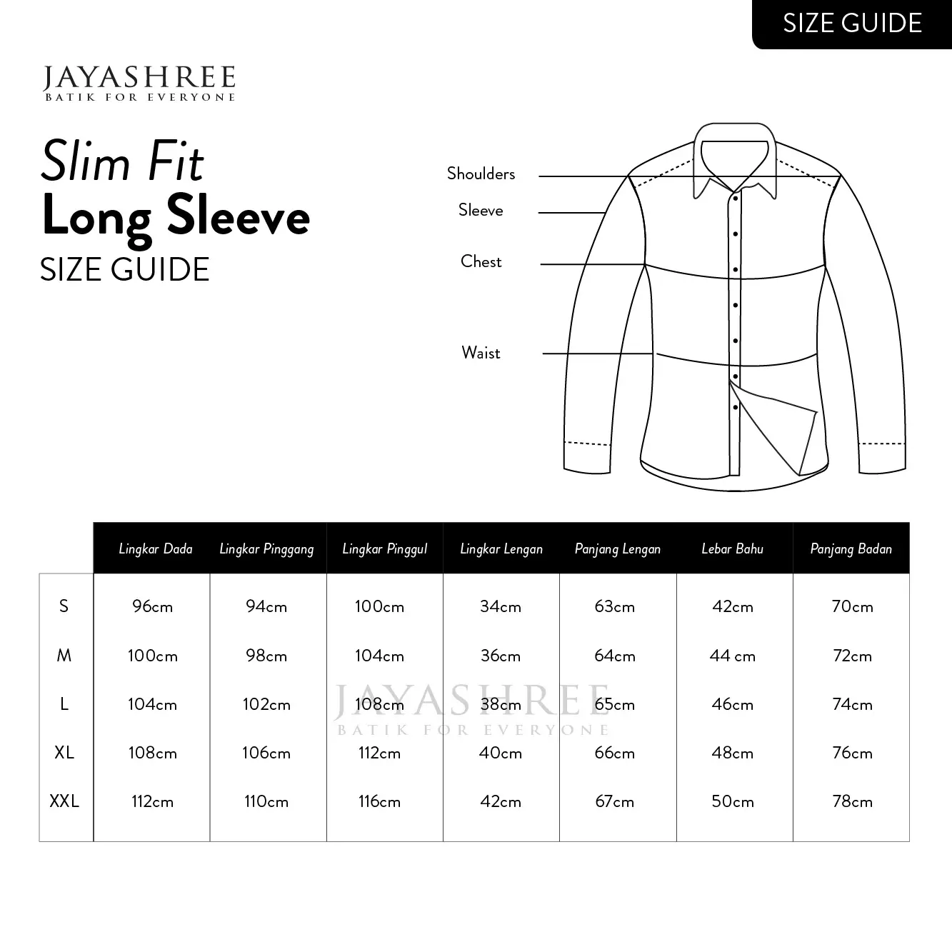 Slimfit Agira Kemeja Batik Pria Lengan Panjang