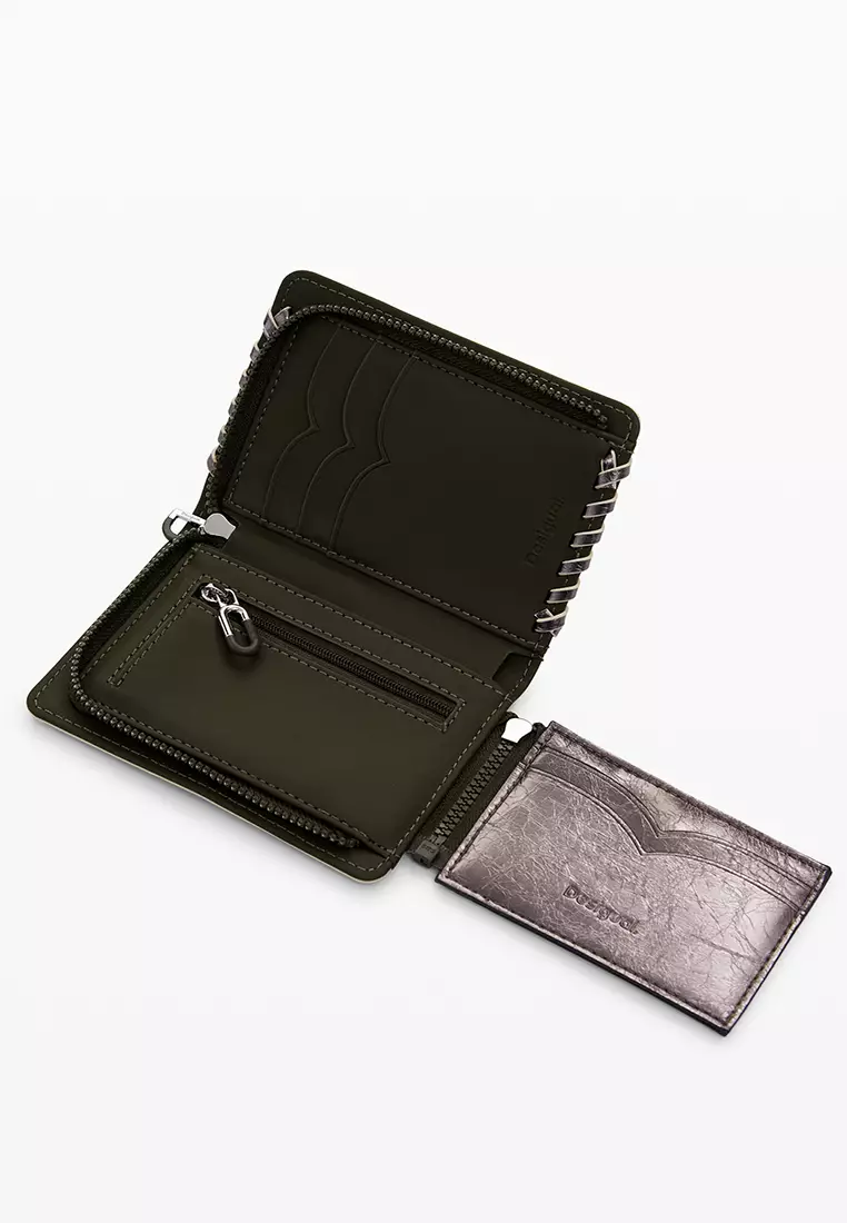 Small convertible metallic wallet