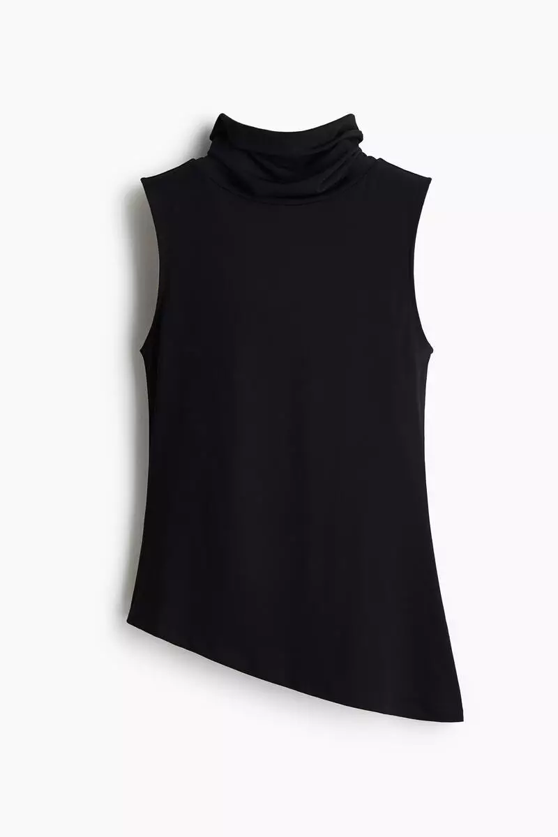 Fitted roll-neck top