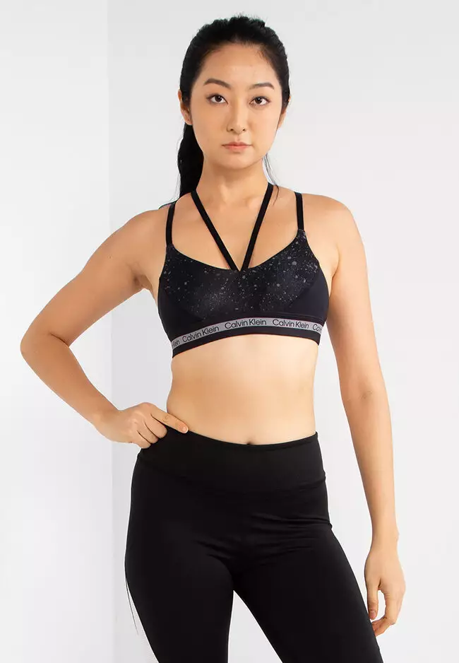 Calvin Klein Performance Womens Removable Cups Strappy Sports Bra