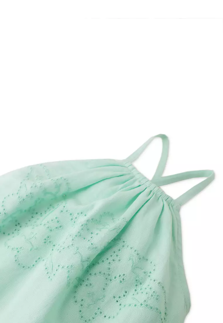 Baby Girls Swing Dress With Cut Out Lace Detail