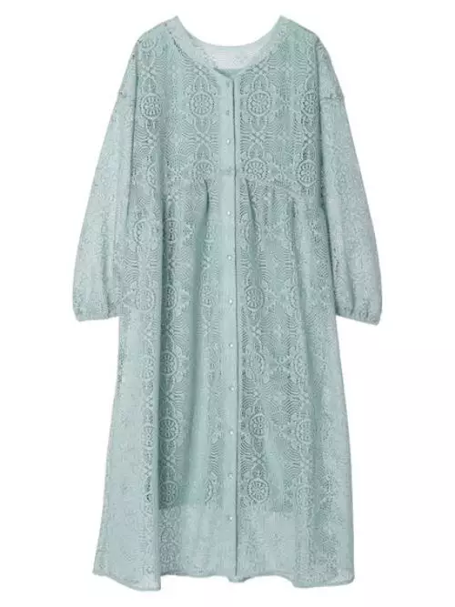 Green Parks - Uruwashi SET Lace Dress with Inner Mint Green