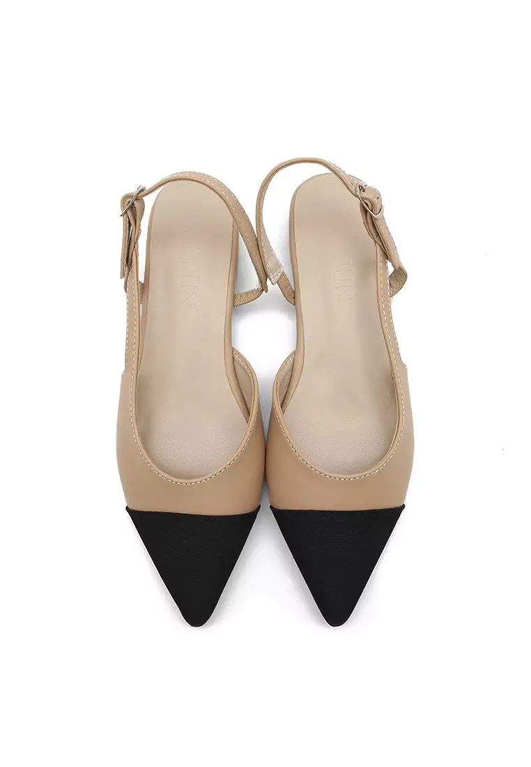 Dalia Slingback Flats (2cm) - Beige