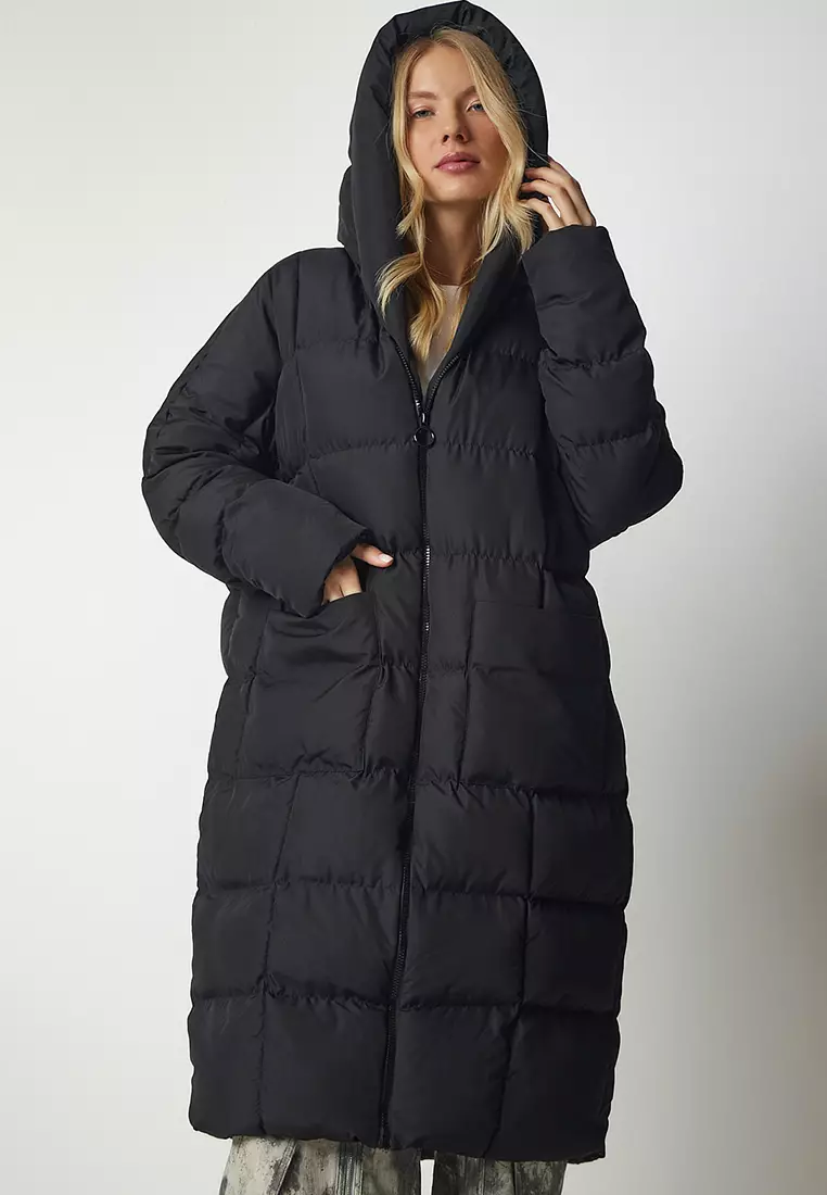 Hooded Long Inflatable Coat