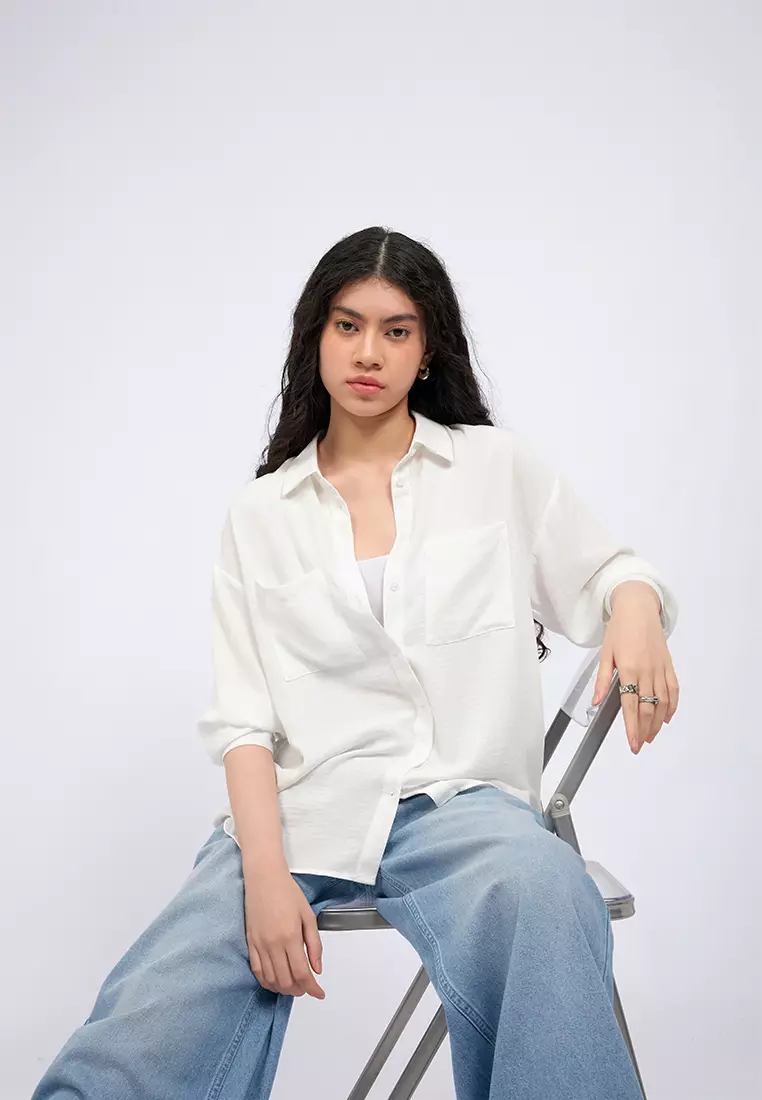 Double Pocket Oversized Shirt