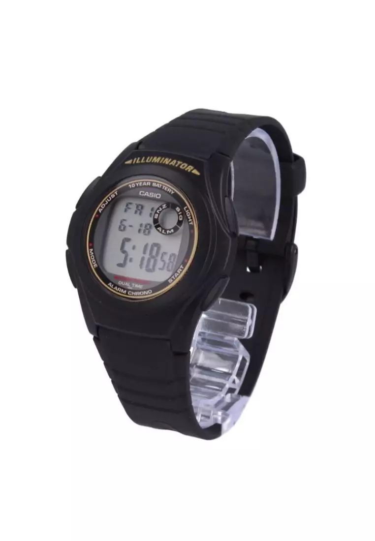 Men's Digital F-200W-9A Black Resin Band Sport Watch