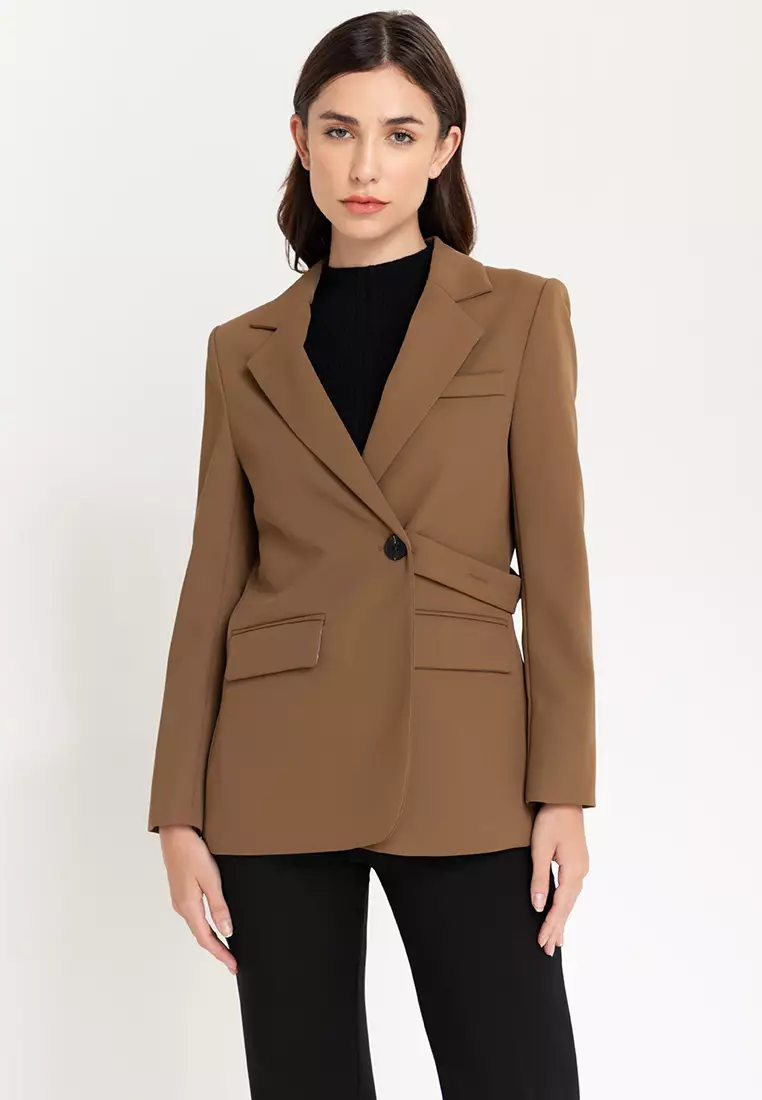 Chic Blazer with Removable Band