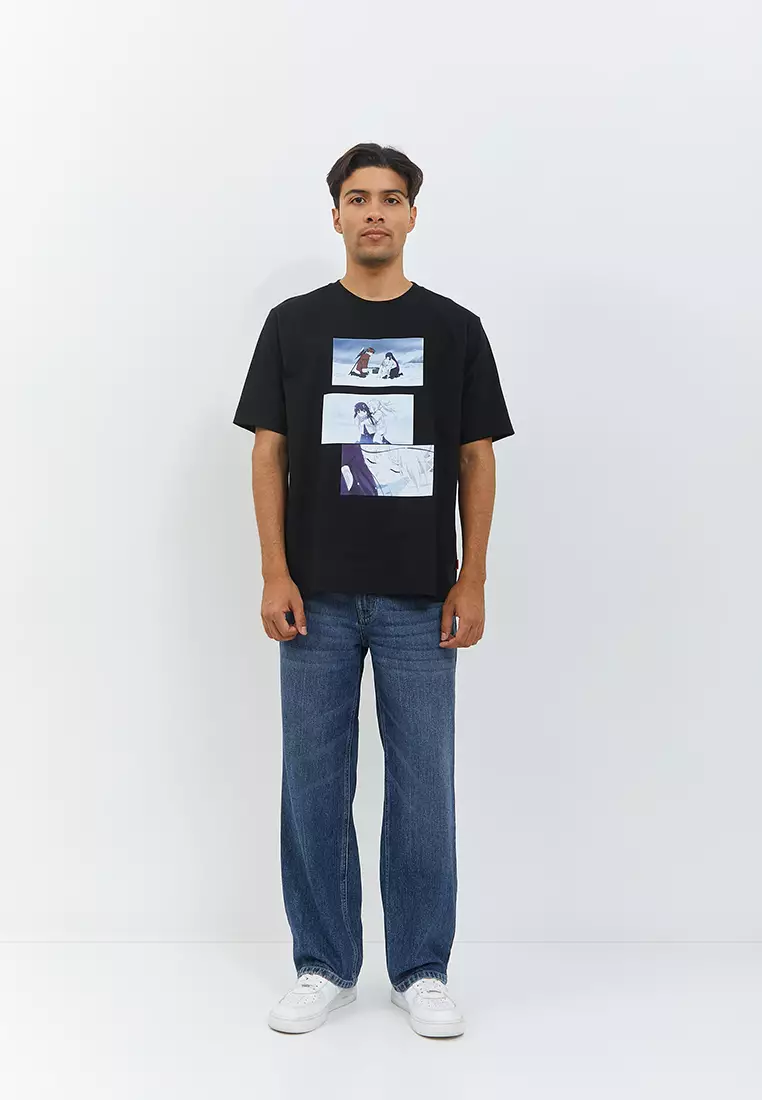 DUST Kaos Unisex Oversize Frieren Party Hitam (D.74288)