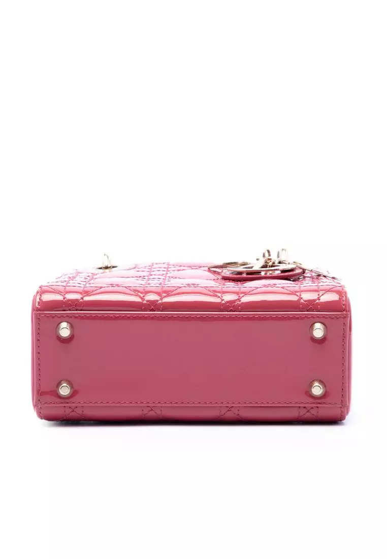 Pre-Loved Dior Mini Patent Cannage Lady Dior
