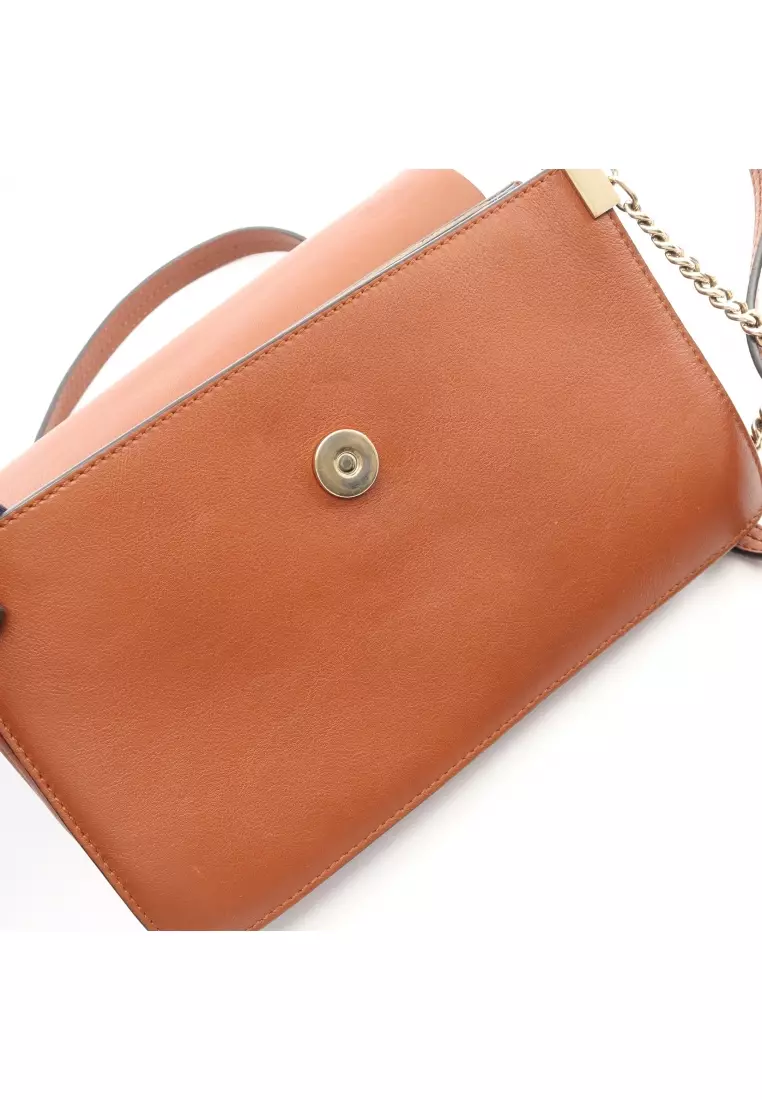 Pre-Loved Chloé FAYE Faye Shoulder bag leather suede Brown