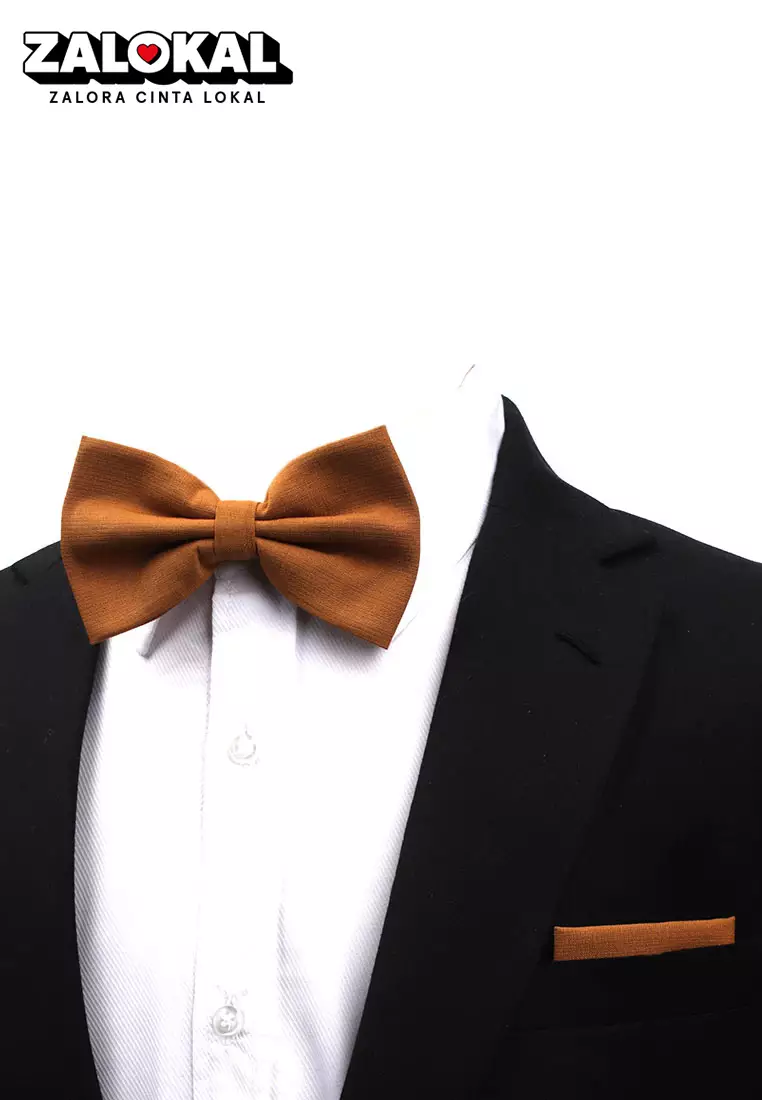 Houseofcuff Dasi Kupu Bowtie Pocket Square Saputangan Peru A26