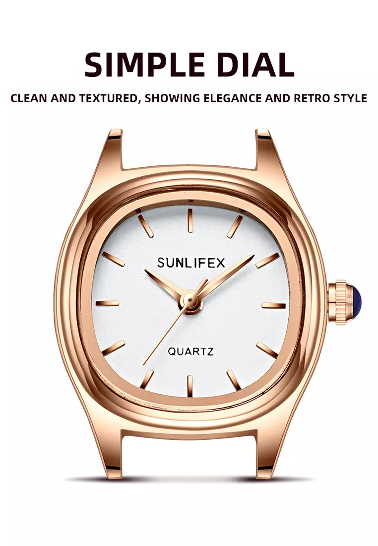 Jam Tangan Wantia Casual Fashion Dial Kotak Analog Quartz Strap Leather Jam Tangan Cewek black