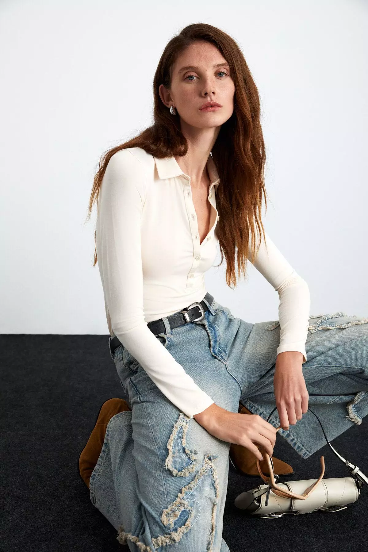 Polo Collar Slim Fit Top