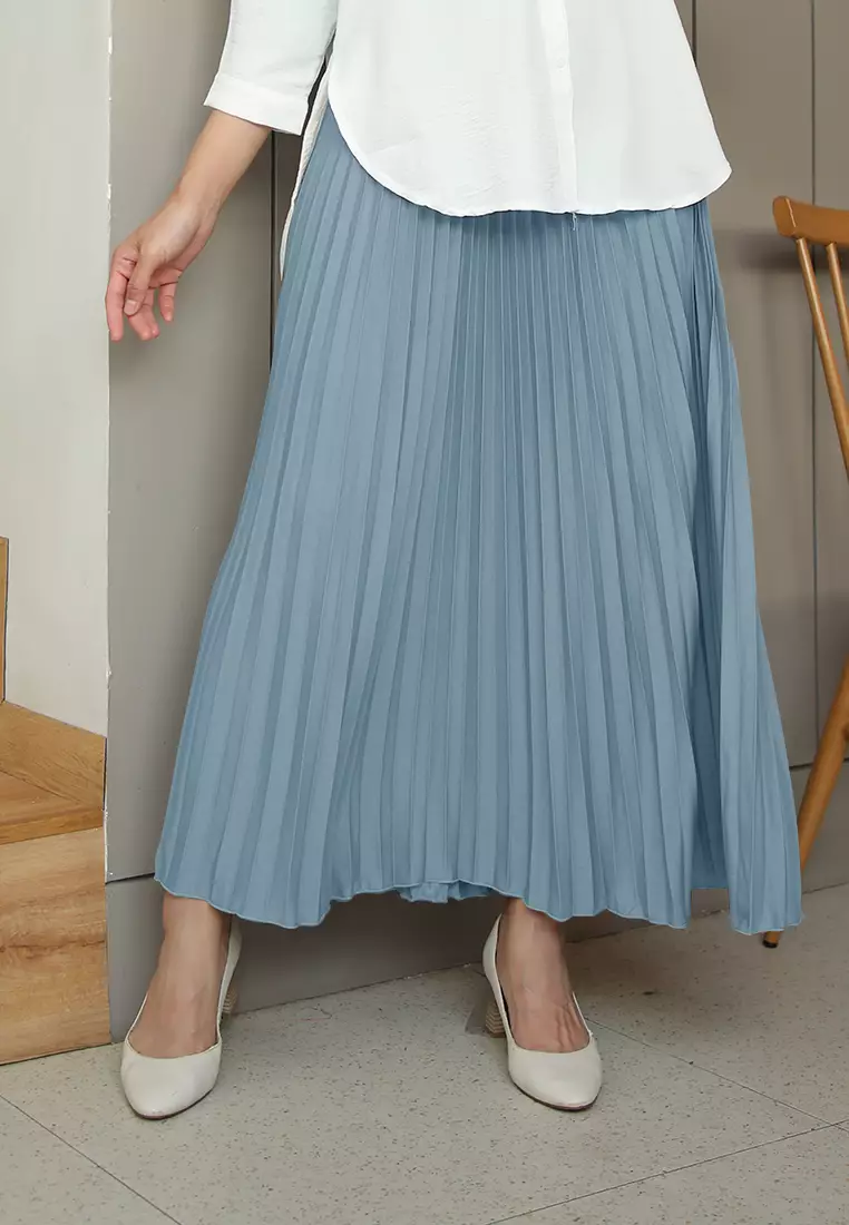 Cotton Bee - Rok Plisket Niana Aline Basic - Lilac Smoothies