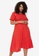 Trendyol red Plus Size Polka Dot Dress 5C25CAABEC00D4GS_1