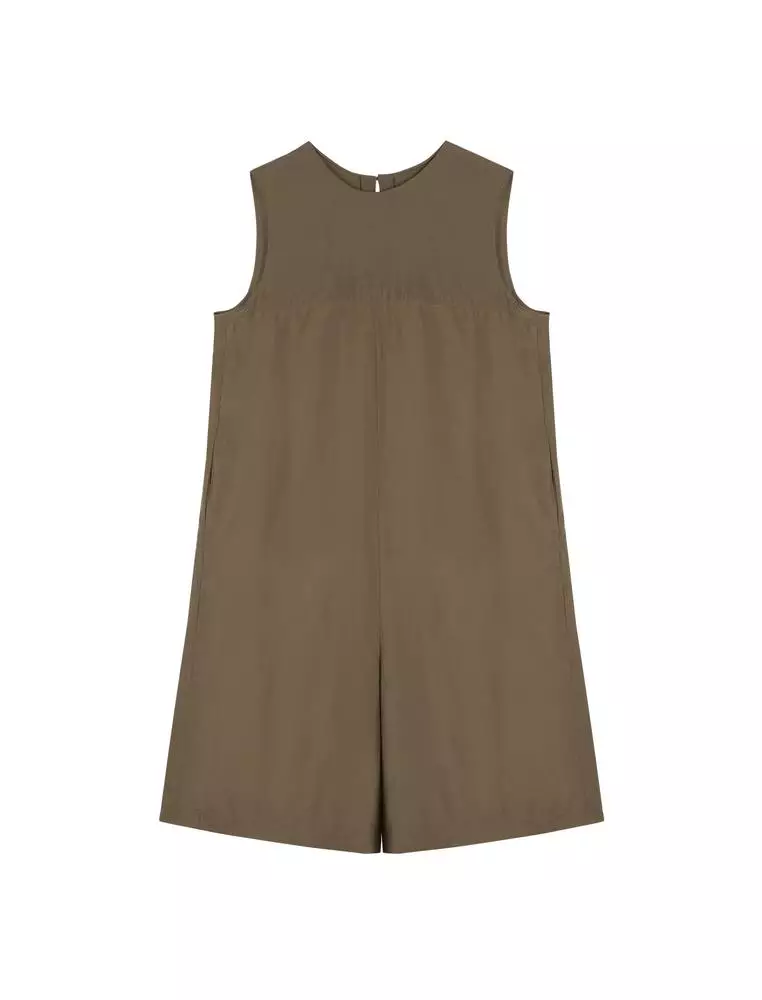 圓領無袖闊腿連體衣