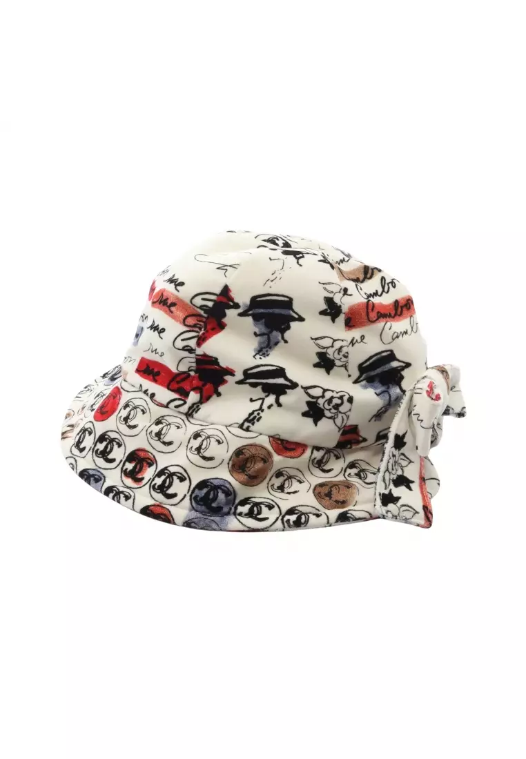正品未使用chanelcocobeach ハット Chanel Pre-Loved Chanel coco mark all-over pattern hat cotton