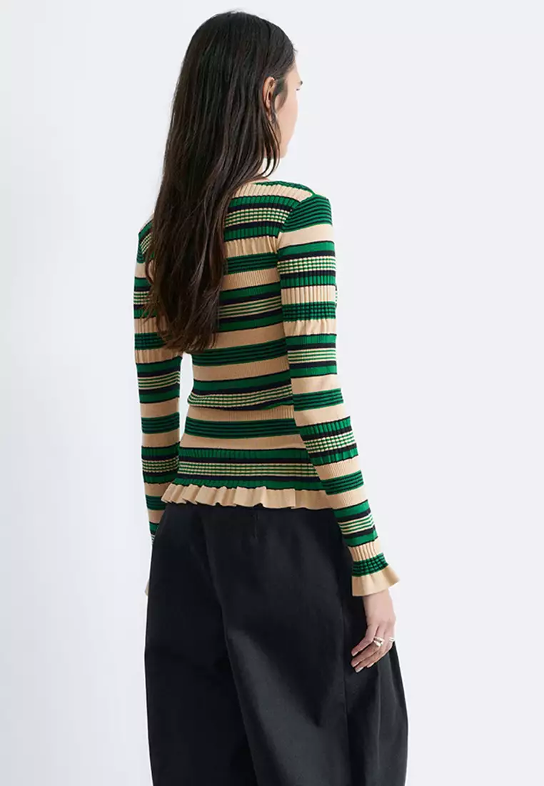 Long-Sleeve Ribbed Top