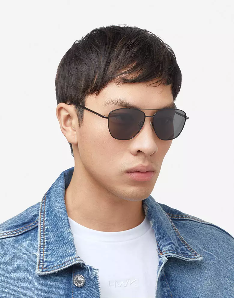 HAWKERS POLARIZED Black Dark LAX Sunglasses for Men and Women, Unisex. UV400 Protection. Official Product designed in Spain
